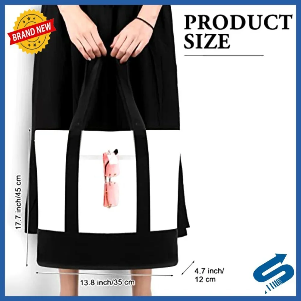 Large Canvas Tote Bag Reusable Natural Cotton Multipurpose DIY Plain